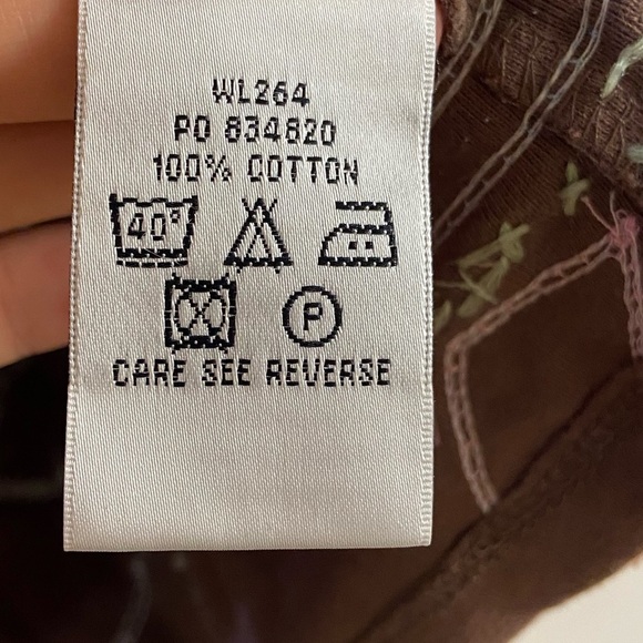 Boden crewneck top brown long sleeves patchwork Sz 20 - Picture 6 of 7